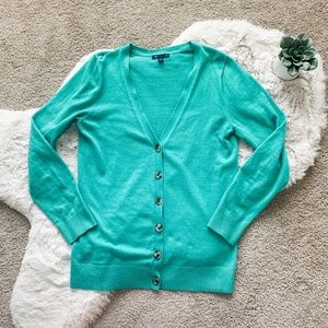 Gap Turquoise Long Sleeved Button Up Cardigan- M